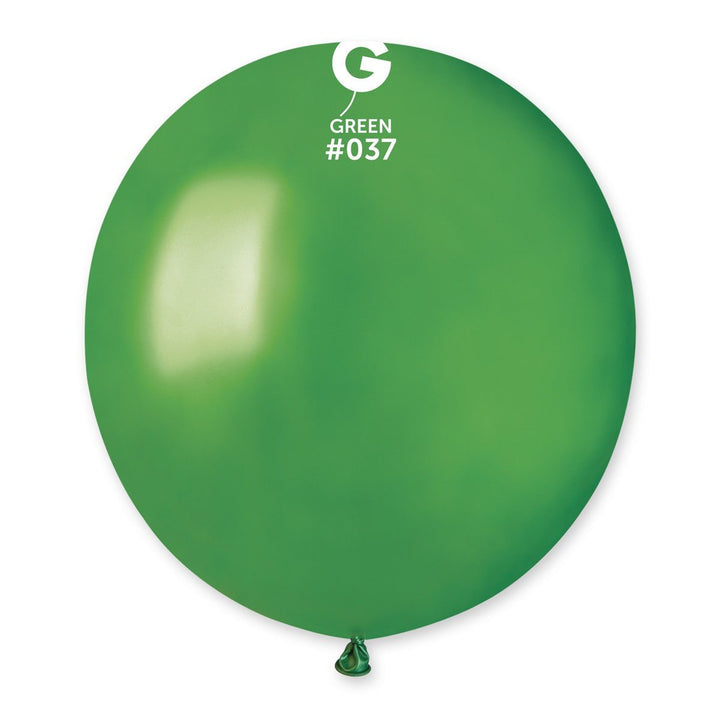 Gemar Latex Balloon #037 Green 19inch 25 Count Metal Color - balloonsplaceusa