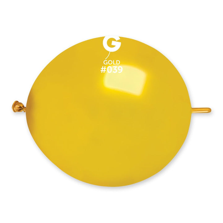 Gemar Latex Balloon #039 Gold 13inch 50 Count Metal Color - balloonsplaceusa