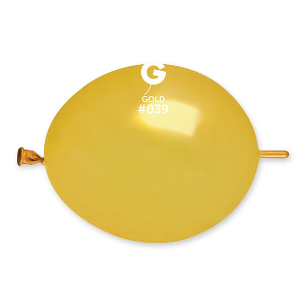 Gemar Latex Balloon #039 Gold 6inch 100 Count Metal Color - balloonsplaceusa