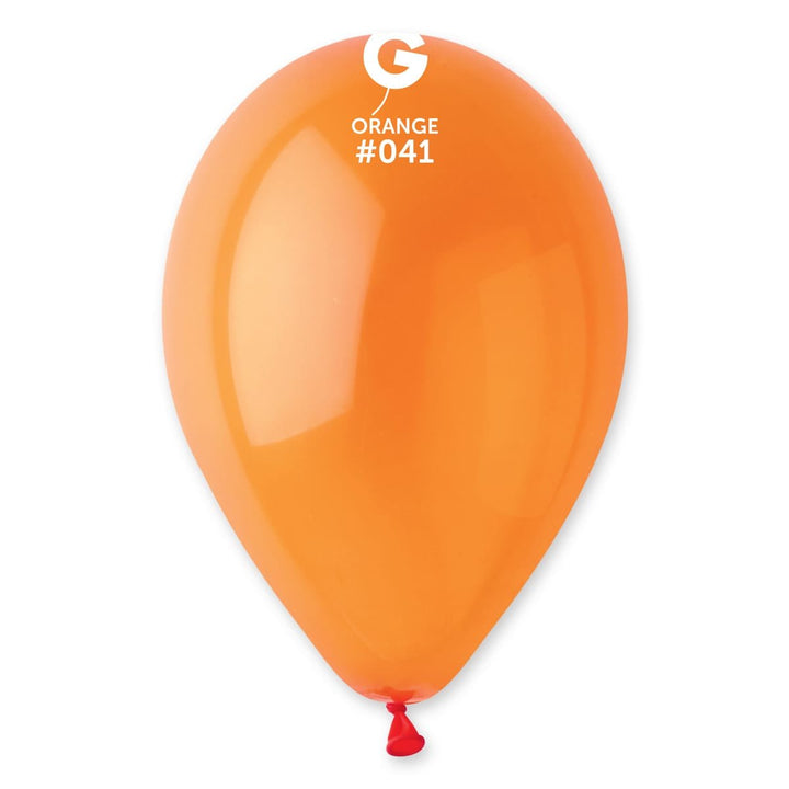 Gemar Latex Balloon #041 Orange 12inch 50 Count Crystal Color - balloonsplaceusa
