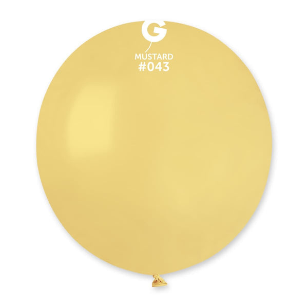 Gemar Latex Balloon #043 Mustard 19inch 25 Count Solid Color - balloonsplaceusa