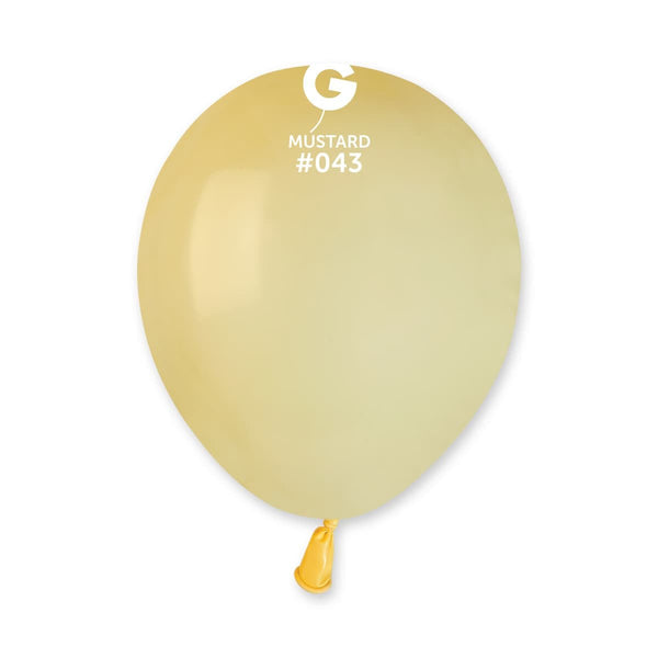 Gemar Latex Balloon #043 Mustard 5inch 100 Count Solid Color - balloonsplaceusa