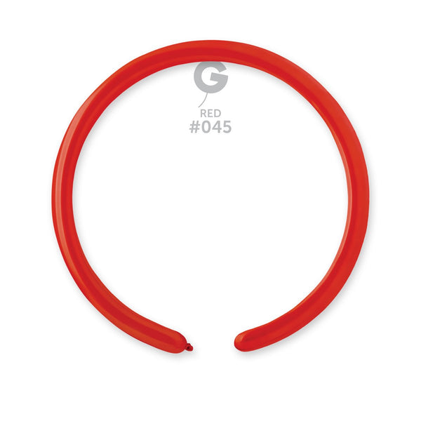 Gemar Latex Balloon #045 Red 1inch 50 Count Solid Color - balloonsplaceusa