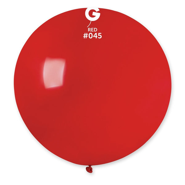 Gemar Latex Balloon #045 Red 31inch 1 Count Solid Color - balloonsplaceusa