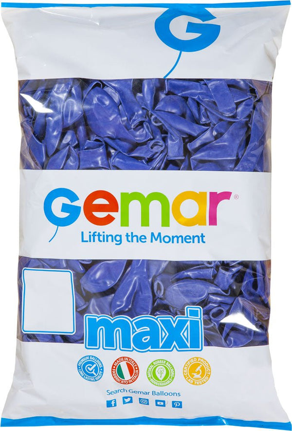 Gemar Latex Balloon #046 Blue 12inch 500 Count Solid Color - balloonsplaceusa