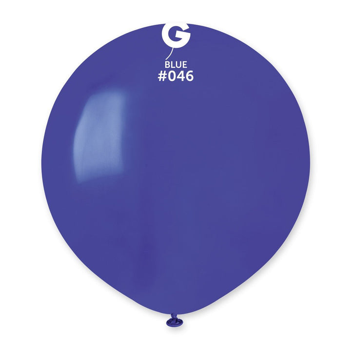 Gemar Latex Balloon #046 Blue 19inch 25 Count Solid Color - balloonsplaceusa