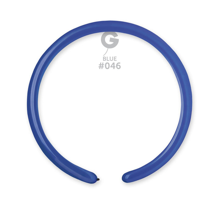 Gemar Latex Balloon #046 Blue 1inch 50 Count Solid Color - balloonsplaceusa