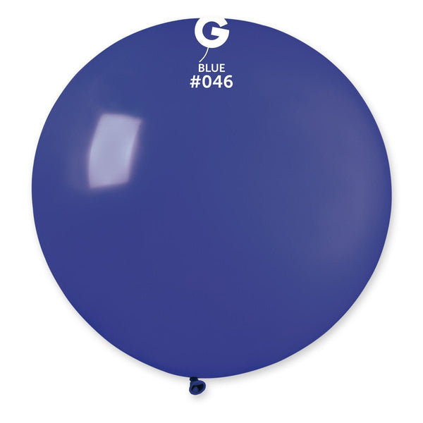 Gemar Latex Balloon #046 Blue 31inch 1 Count Solid Color - balloonsplaceusa