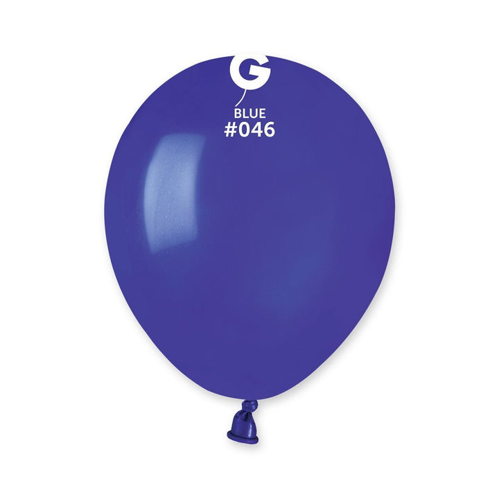 Gemar Latex Balloon #046 Blue 5inch 100 Count Solid Color - balloonsplaceusa