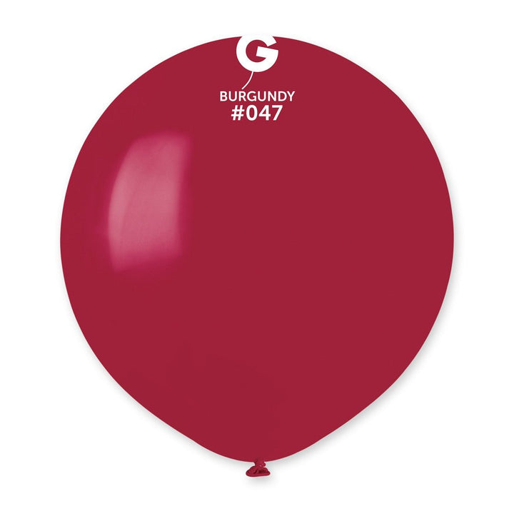 Gemar Latex Balloon #047 Burgundy 19inch 25 Count Solid Color - balloonsplaceusa