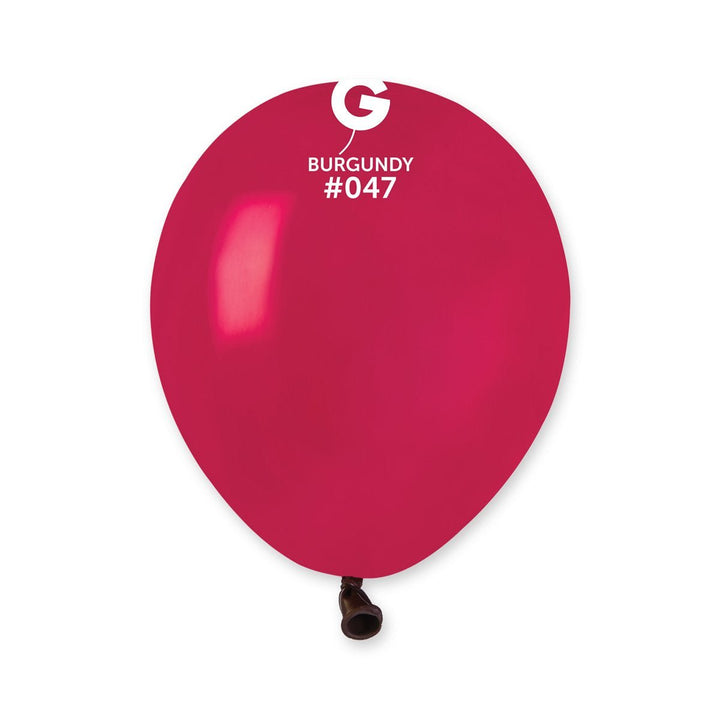 Gemar Latex Balloon #047 Burgundy 5inch 100 Count Solid Color - balloonsplaceusa