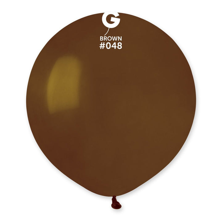 Gemar Latex Balloon #048 Brown 19inch 25 Count Solid Color - balloonsplaceusa
