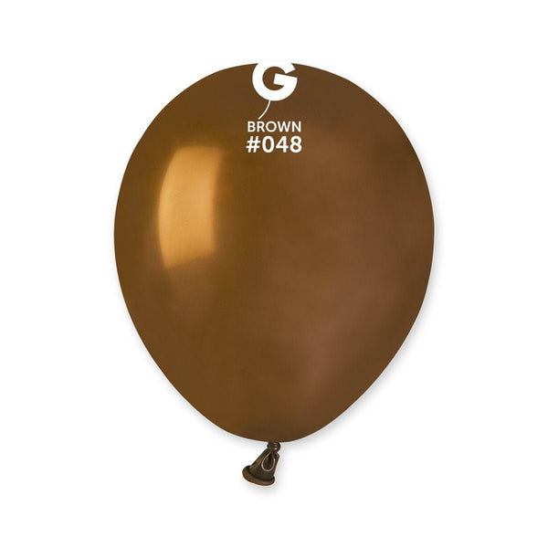 Gemar Latex Balloon #048 Brown 5inch 100 Count Solid Color - balloonsplaceusa