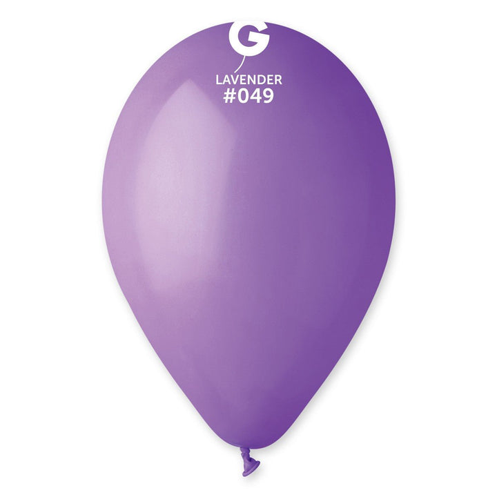 Gemar Latex Balloon #049 Lavender 12inch 50 Count Solid Color - balloonsplaceusa