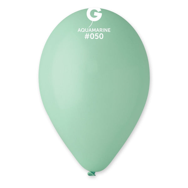 Gemar Latex Balloon #050 Acquamarine 12inch 50 Count Solid Color - balloonsplaceusa