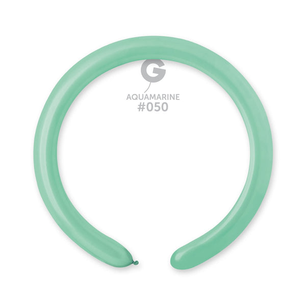 Gemar Latex Balloon #050 Acquamarine 2inch 50 Count Solid Color - balloonsplaceusa