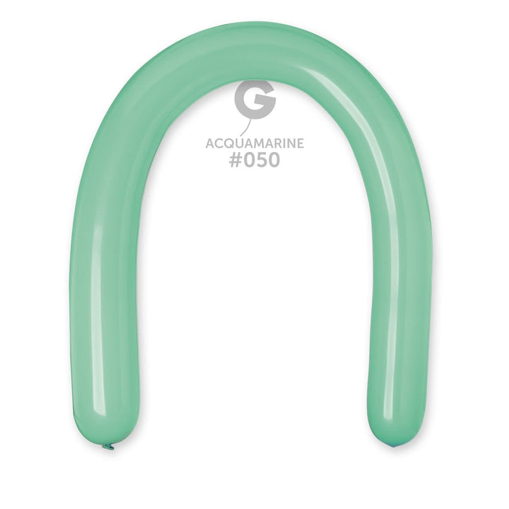 Gemar Latex Balloon #050 Acquamarine 3inch 50 Count Solid Color - balloonsplaceusa