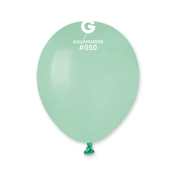 Gemar Latex Balloon #050 Acquamarine 5inch 100 Count Solid Color - balloonsplaceusa