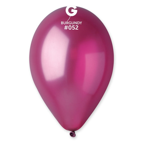 Gemar Latex Balloon #052 Burgundy 12inch 50 Count Metal Color - balloonsplaceusa