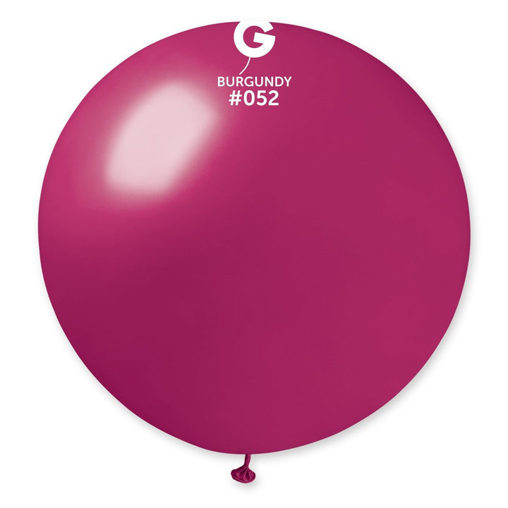 Gemar Latex Balloon #052 Burgundy 31inch 1 Count Metal Color - balloonsplaceusa