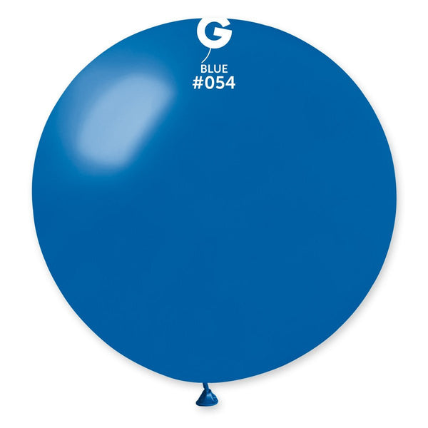 Gemar Latex Balloon #054 Blue 31inch 1 Count Metal Color - balloonsplaceusa