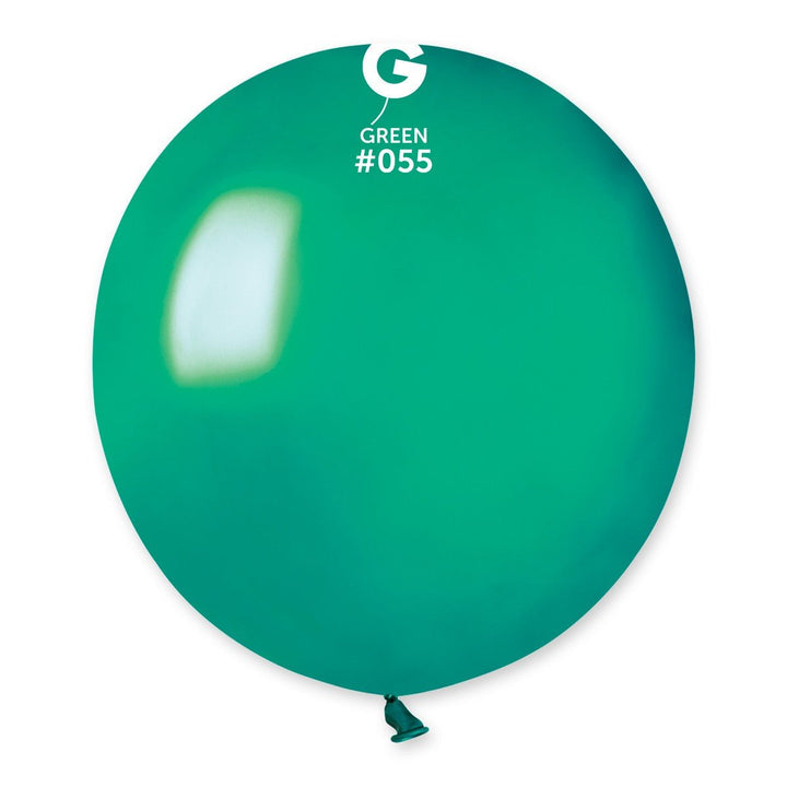 Gemar Latex Balloon #055 Green 19inch 25 Count Metal Color - balloonsplaceusa