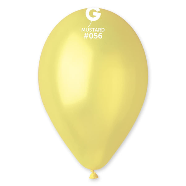 Gemar Latex Balloon #056 Mustard 12inch 50 Count Metal Color - balloonsplaceusa