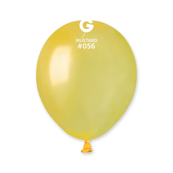 Gemar Latex Balloon #056 Mustard 5inch 100 Count Metal Color - balloonsplaceusa