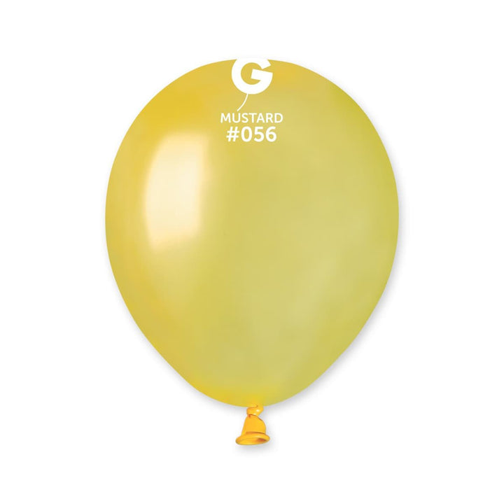 Gemar Latex Balloon #056 Mustard 5inch 100 Count Metal Color - balloonsplaceusa
