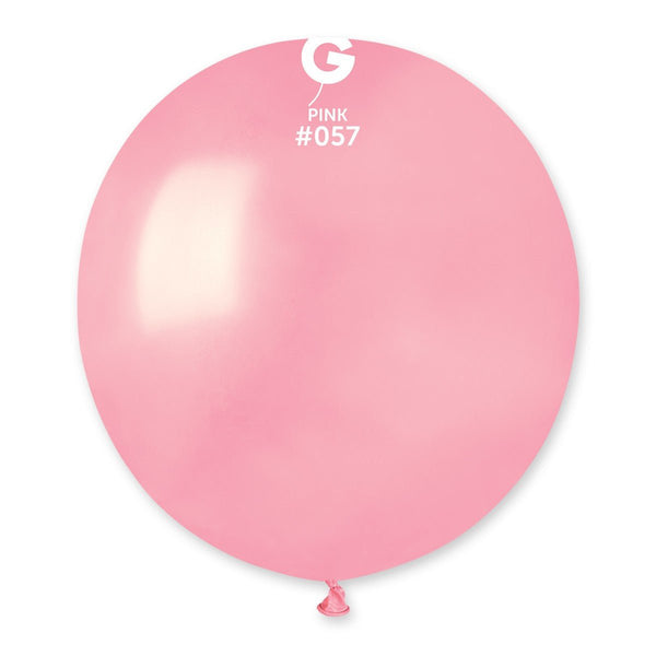 Gemar Latex Balloon #057 Pink 19inch 25 Count Solid Color - balloonsplaceusa