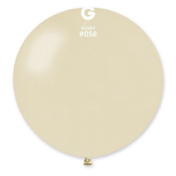 Gemar Latex Balloon #058 Ivory 31inch 1 Count Metal Color - balloonsplaceusa