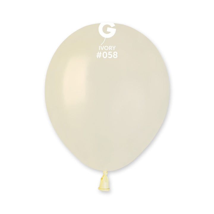 Gemar Latex Balloon #058 Ivory 5inch 100 Count Metal Color - balloonsplaceusa