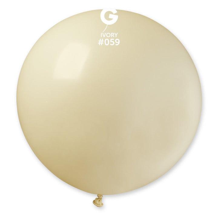 Gemar Latex Balloon #059 Ivory 31inch 1 Count Solid Color - balloonsplaceusa