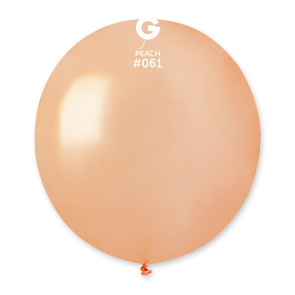Gemar Latex Balloon #061 Peach 19inch 25 Count Metal Color - balloonsplaceusa