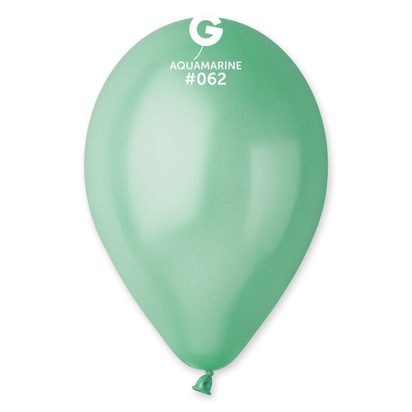 Gemar Latex Balloon #062 Acquamarine 12inch 50 Count Metal Color - balloonsplaceusa