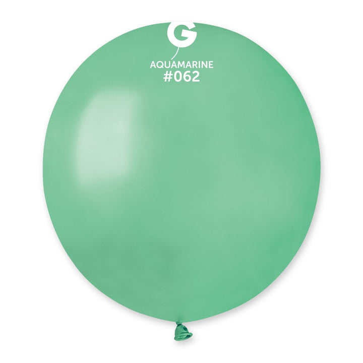 Gemar Latex Balloon #062 Acquamarine 19inch 25 Count Metal Color - balloonsplaceusa