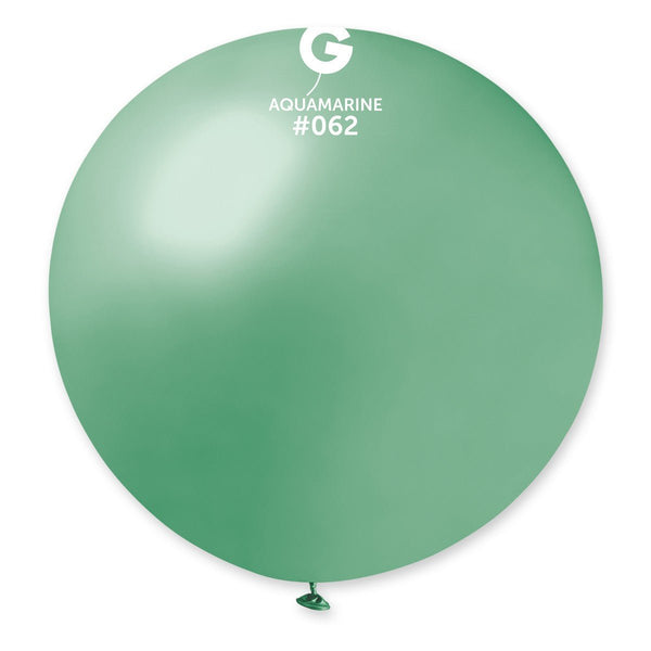 Gemar Latex Balloon #062 Acquamarine 31inch 1 Count Metal Color - balloonsplaceusa