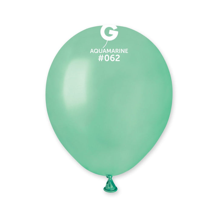 Gemar Latex Balloon #062 Acquamarine 5inch 100 Count Metal Color - balloonsplaceusa