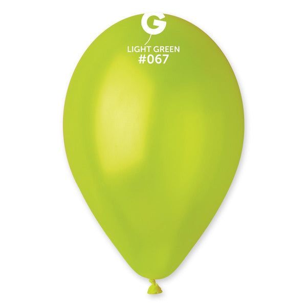 Gemar Latex Balloon #067 Light Green 12inch 50 Count Metal Color - balloonsplaceusa