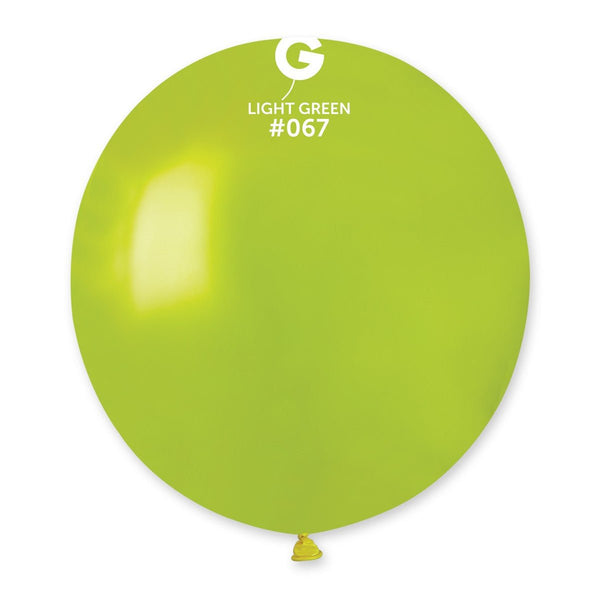 Gemar Latex Balloon #067 Light Green 19inch 25 Count Metal Color - balloonsplaceusa