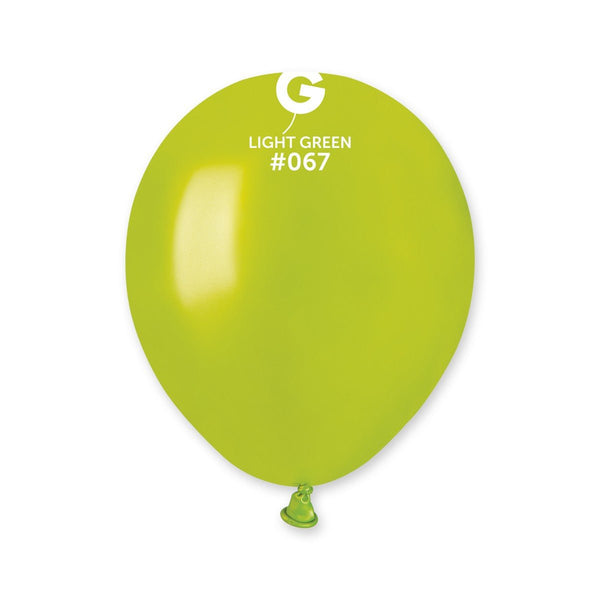 Gemar Latex Balloon #067 Light Green 5inch 100 Count Metal Color - balloonsplaceusa