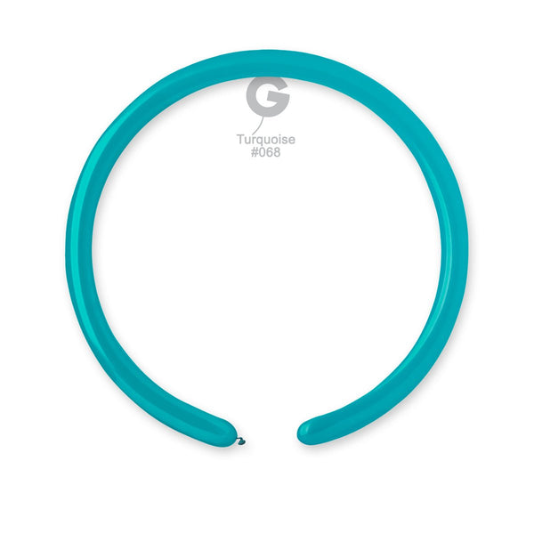 Gemar Latex Balloon #068 Turquoise 1inch 50 Count Solid Color - balloonsplaceusa