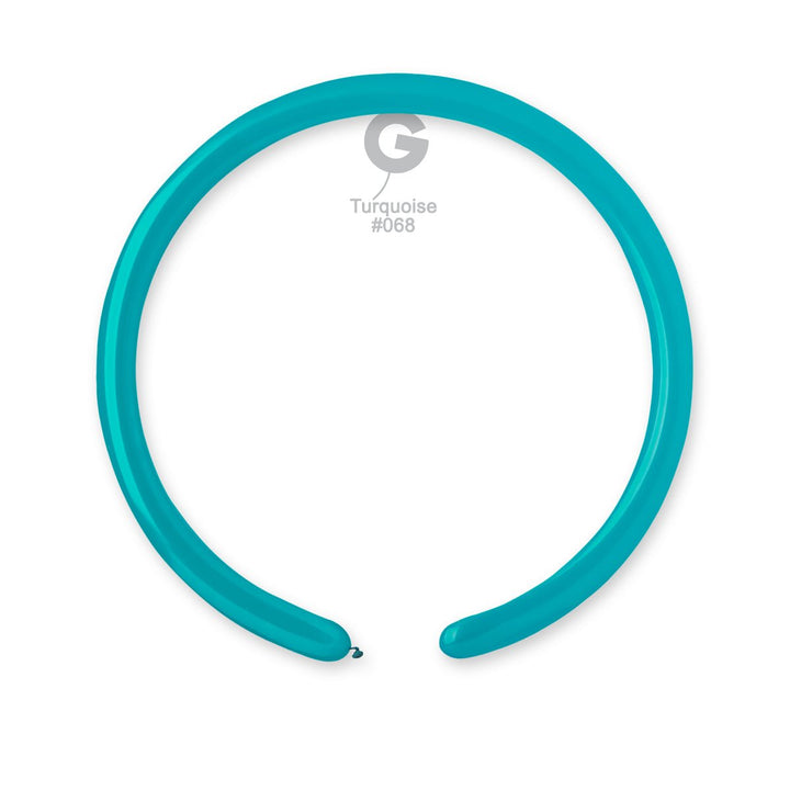 Gemar Latex Balloon #068 Turquoise 1inch 50 Count Solid Color - balloonsplaceusa