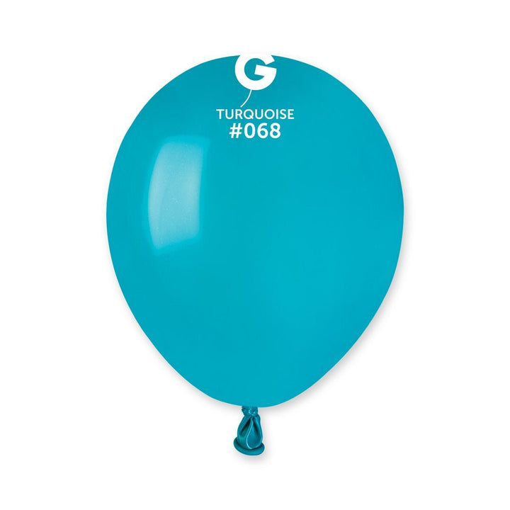 Gemar Latex Balloon #068 Turquoise 5inch 100 Count Solid Color - balloonsplaceusa