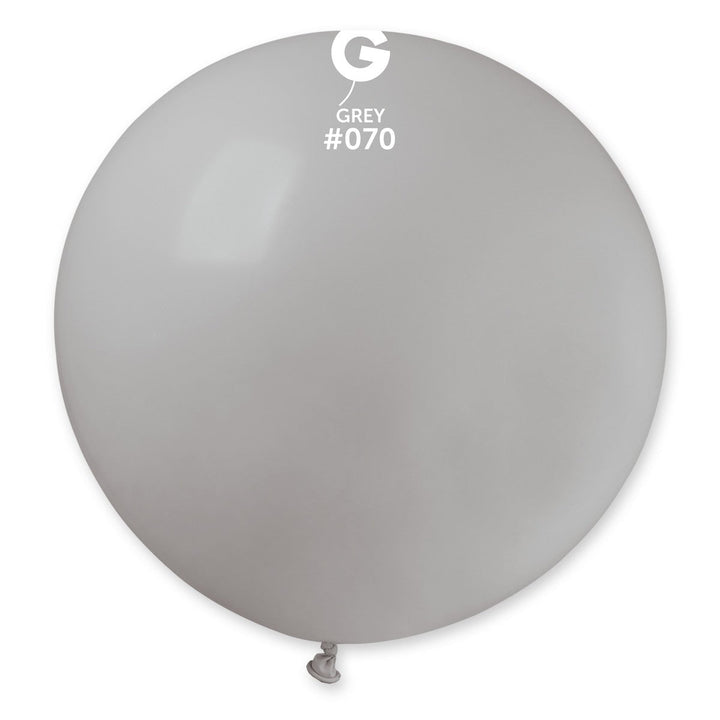 Gemar Latex Balloon #070 Grey 31inch 1 Count Solid Color - balloonsplaceusa