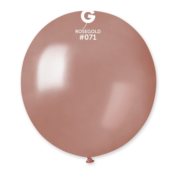 Gemar Latex Balloon #071 Rose Gold 19inch 25 Count Metal Color - balloonsplaceusa
