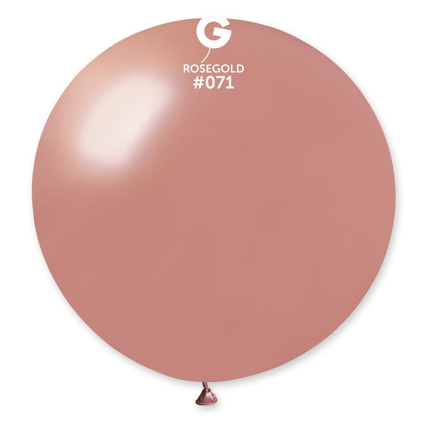 Gemar Latex Balloon #071 Rose Gold 31inch 1 Count Metal Color - balloonsplaceusa