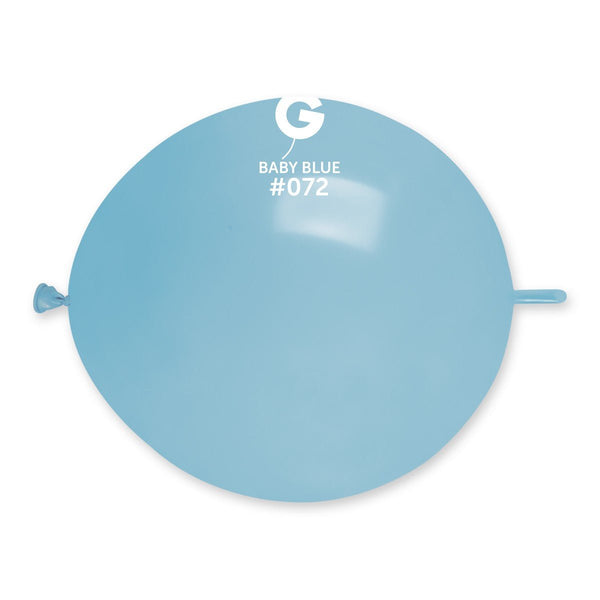 Gemar Latex Balloon #072 Baby Blue 13inch 50 Count Solid Color - balloonsplaceusa