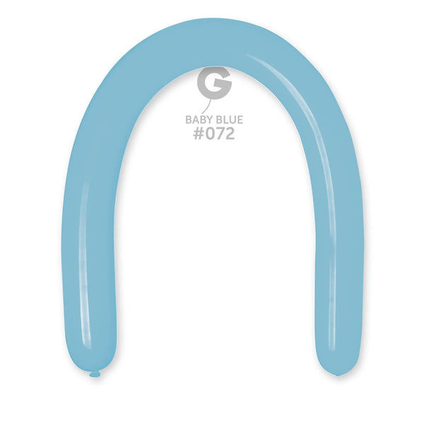 Gemar Latex Balloon #072 Baby Blue 3inch 50 Count Solid Color - balloonsplaceusa