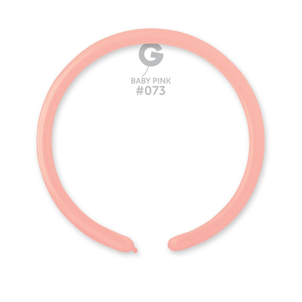 Gemar Latex Balloon #073 Baby Pink 1inch 50 Count Solid Color - balloonsplaceusa